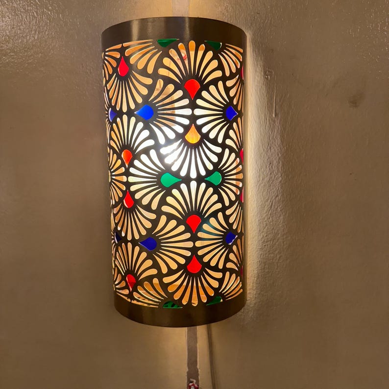 Order by Size : Moroccan handmade sconce brass wall light  (Abeer )