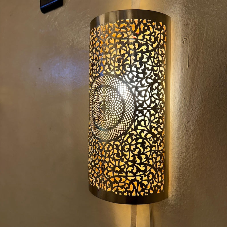 Order by Size : Moroccan handmade sconce brass wall light  (Farah )