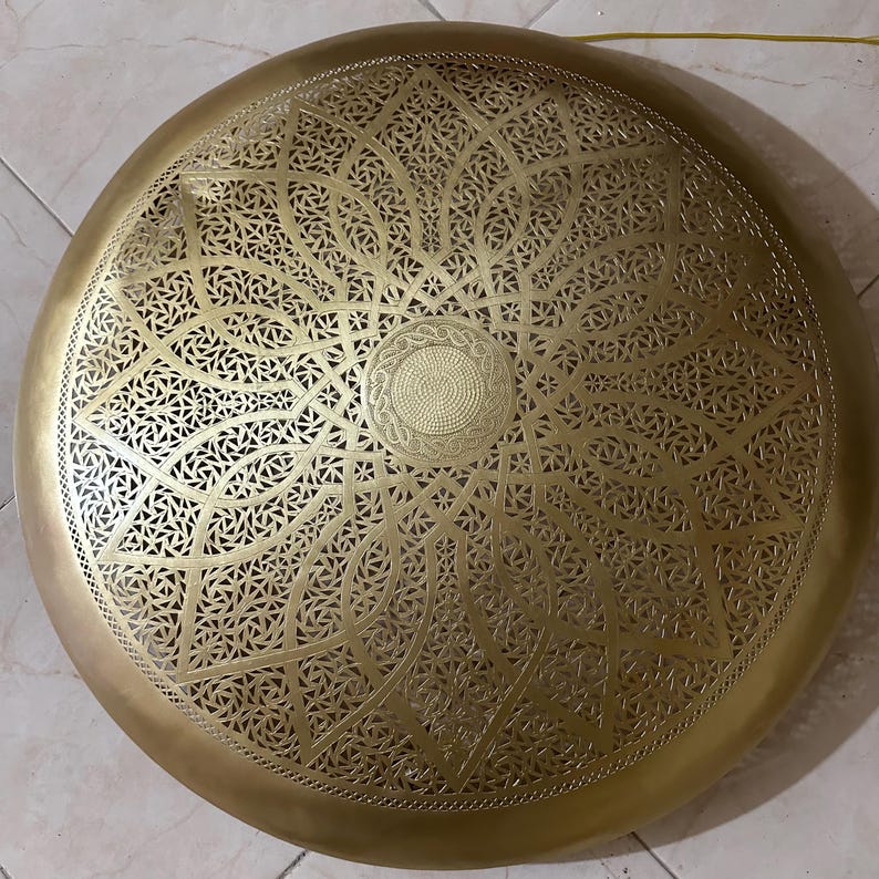 Order by Size : Moroccan handmade brass round wall light lamp ( kenitra)