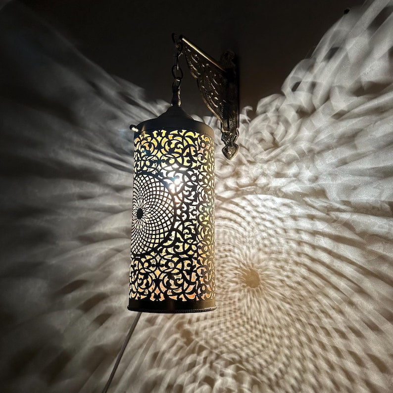 Order by Size : Moroccan handmade sconce brass wall light  ( Hana )