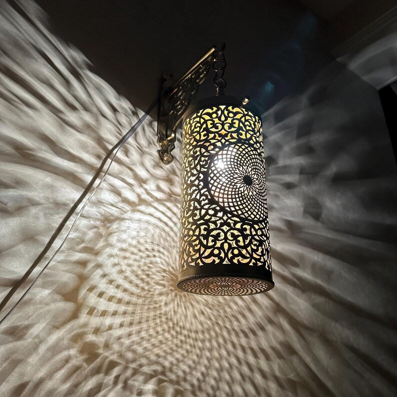 Order by Size : Moroccan handmade sconce brass wall light  ( Hana )