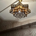 Order by Size : Moroccan Handmade Brass Ceiling Pendant Light (Inara)