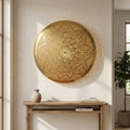 Order by Size : Moroccan handmade brass round wall light lamp ( Ouarzazate)