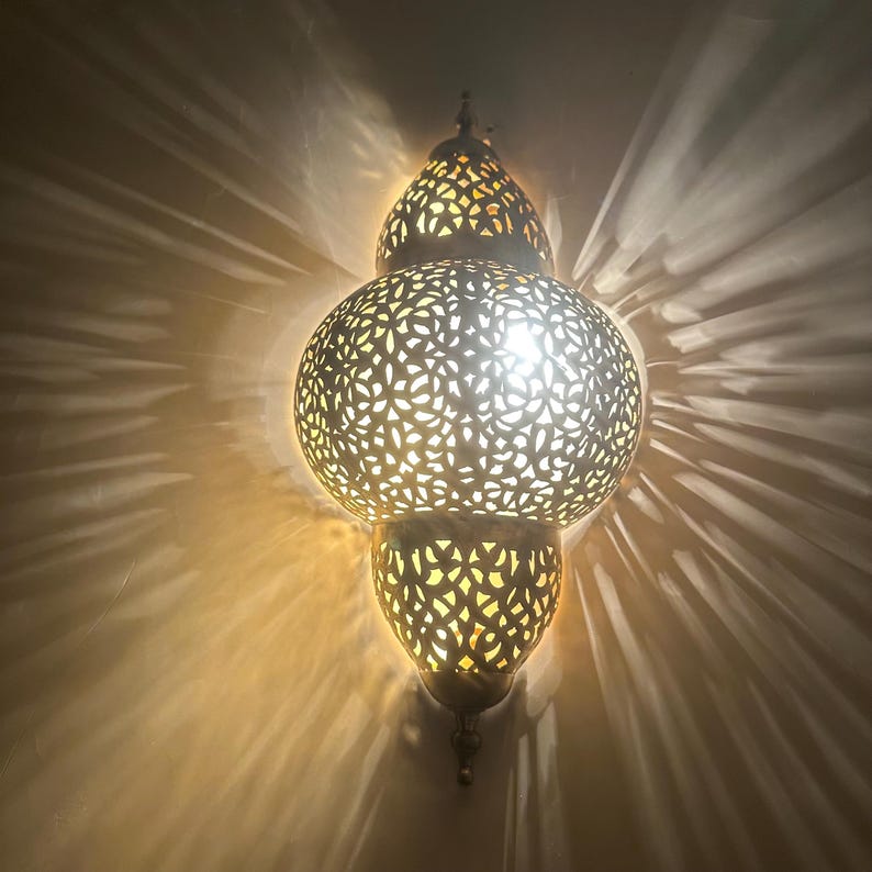 Moroccan handmade sconce brass wall light  (Amalina )