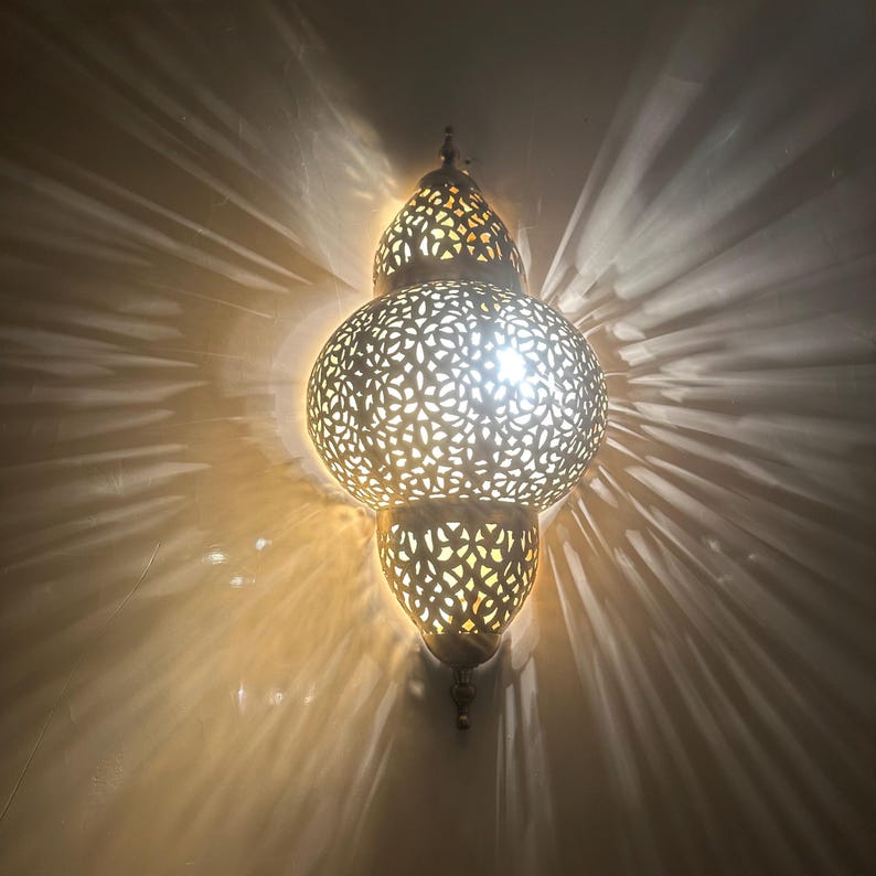 Moroccan handmade sconce brass wall light  (Amalina )