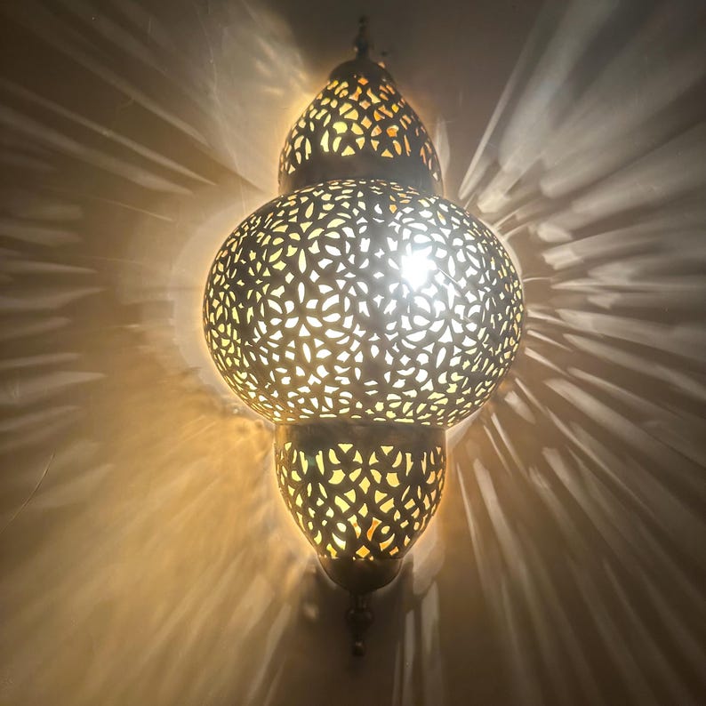 Moroccan handmade sconce brass wall light  (Amalina )
