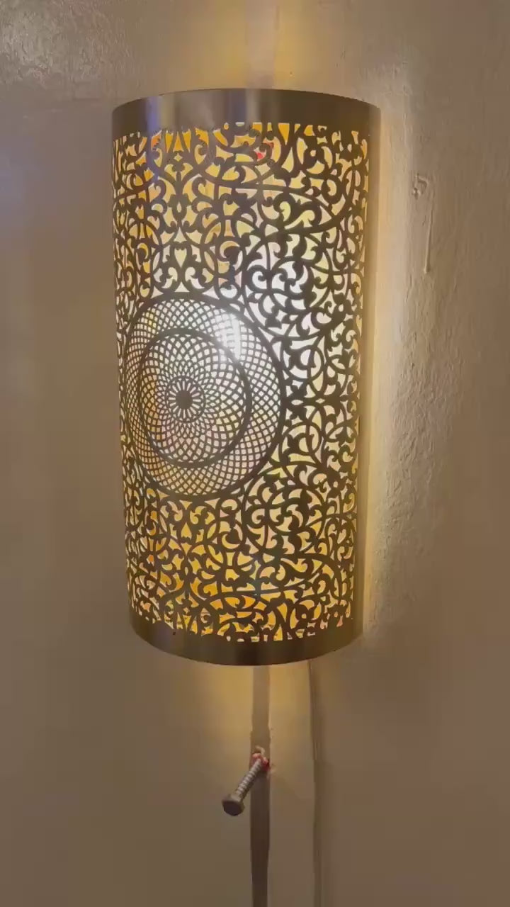 Order by Size : Moroccan handmade sconce brass wall light  (Farah )