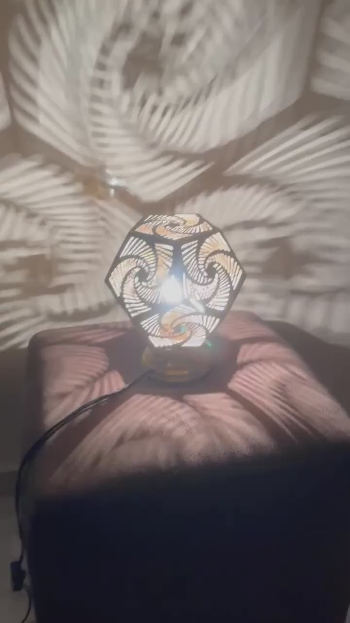 Moroccan Handmade Brass Table Lamp (Atheer)