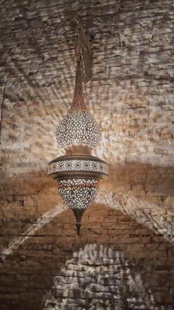 Moroccan handmade sconce brass wall light (Alina)