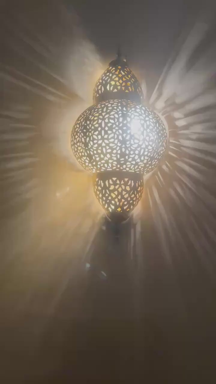 Moroccan handmade sconce brass wall light  (Amalina )