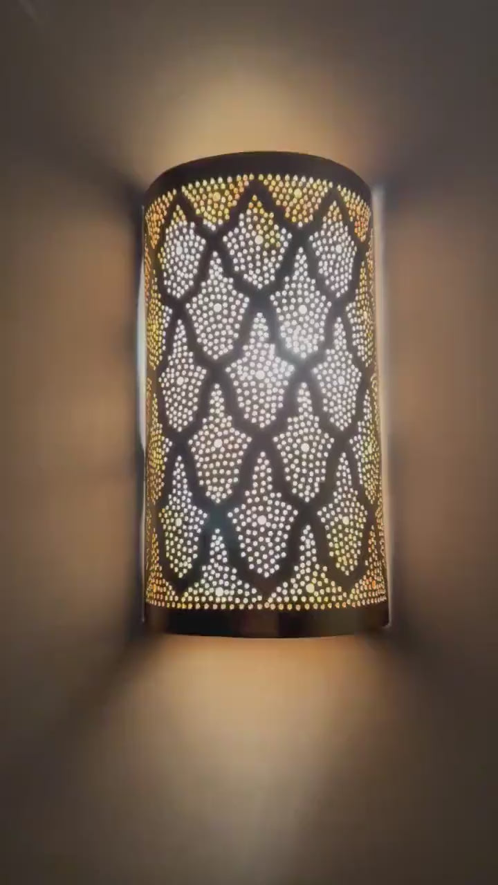 Order by Size : Moroccan handmade sconce brass wall light  ( Ayat )