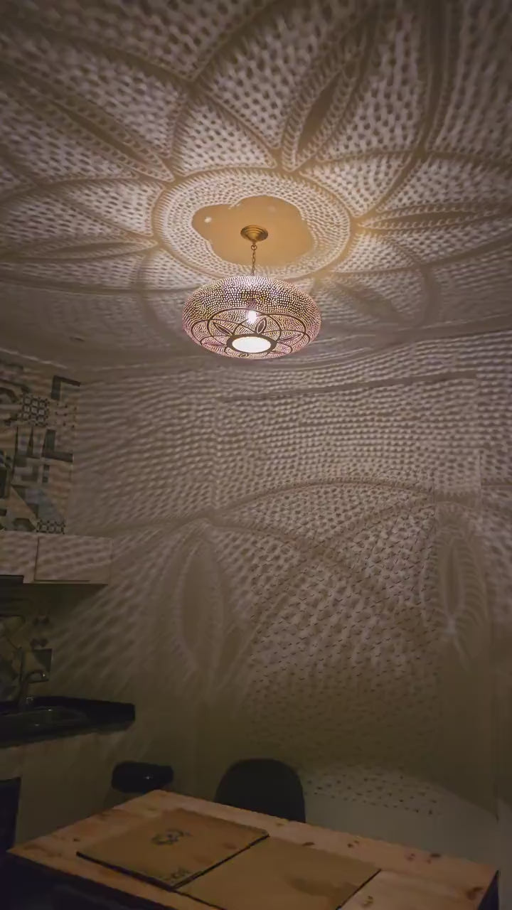 Order by Size : Moroccan handmade brass Ceiling pendant light  ( Najwa )