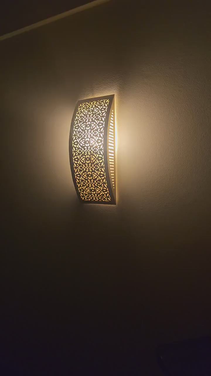 Moroccan handmade sconce brass wall light (kenza)