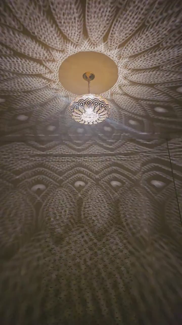 Order by Size : Moroccan handmade brass Ceiling pendant light  (Aalia)